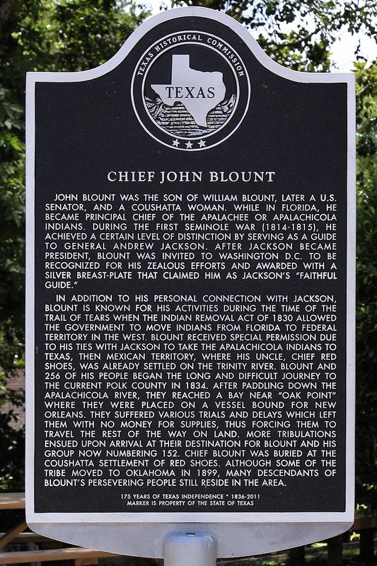 Chief John Blount Marker image. Click for full size.