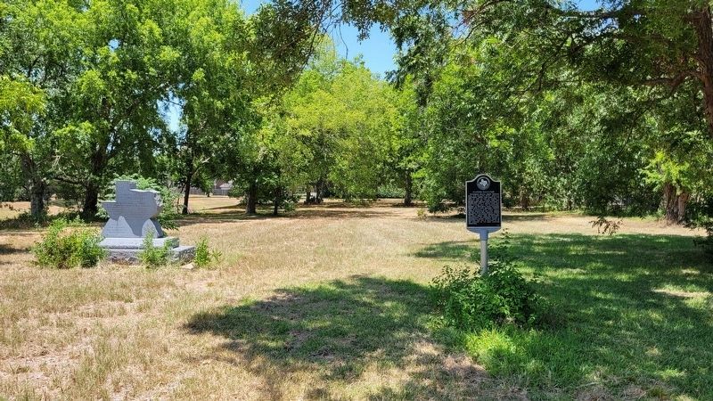 The William J. Stafford Cemetery Marker is on the left of the two markers image. Click for full size.