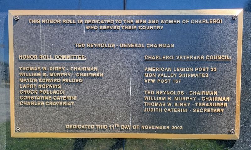 Memorial Dedication Plaque image. Click for full size.