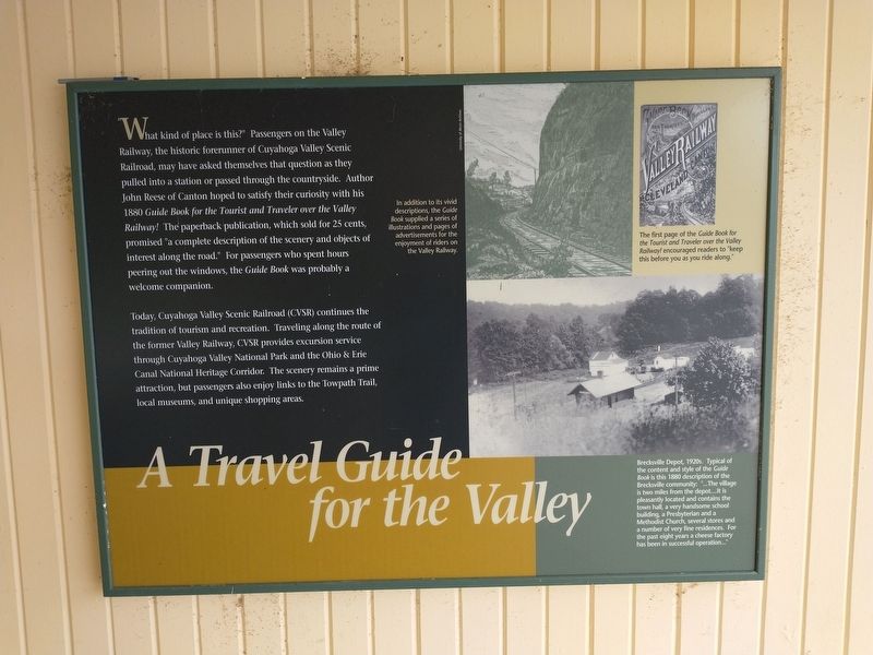 A Travel Guide for the Valley Marker image. Click for full size.