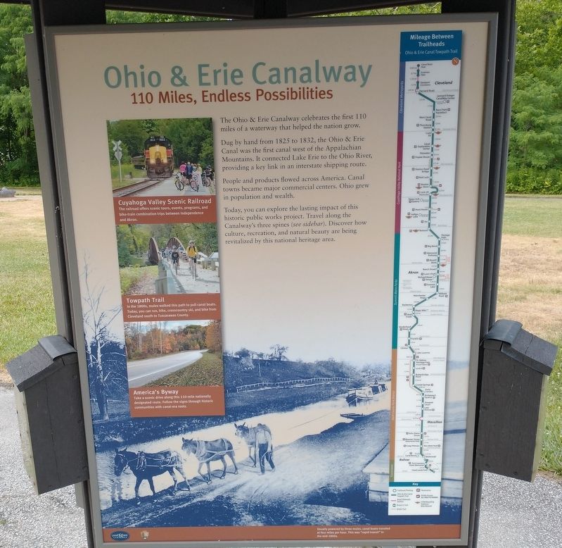 Ohio & Erie Canalway Marker. Click for full size. Ohio & Erie Canalway Marker image. Click for full size.