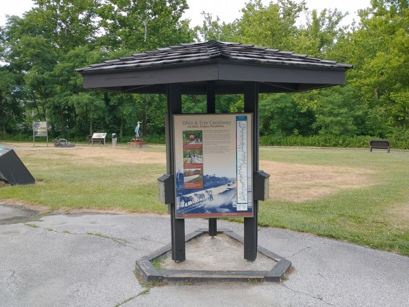 Ohio & Erie Canalway Marker. Click for full size. Ohio & Erie Canalway Marker image. Click for full size.