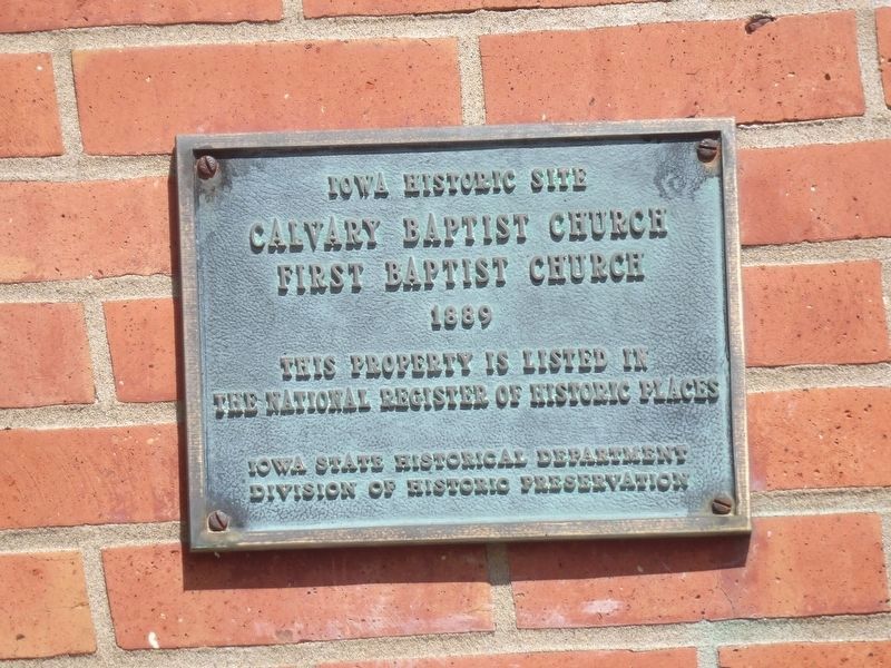Calvary Baptist Church - First Baptist Church Marker image. Click for more information.