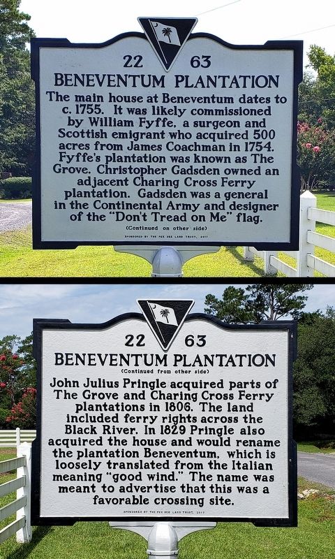 Beneventum Plantation Marker -1 image. Click for full size.
