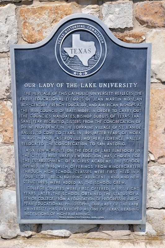 Our Lady of the Lake University Marker image. Click for full size.