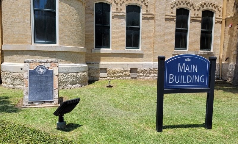 The Our Lady of the Lake University Marker at the main building image. Click for full size.