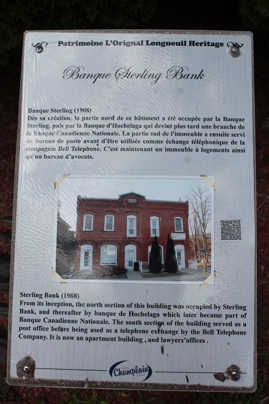 Banque Sterling Bank Marker. Click for full size. Banque Sterling Bank Marker image. Click for full size.