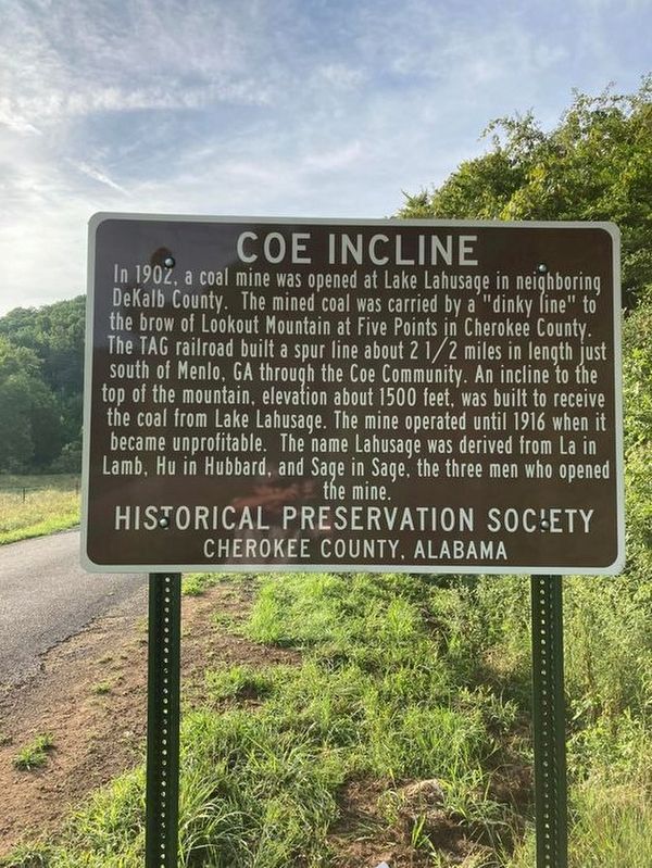 Coe Incline Marker. Click for full size. Coe Incline Marker image. Click for full size.