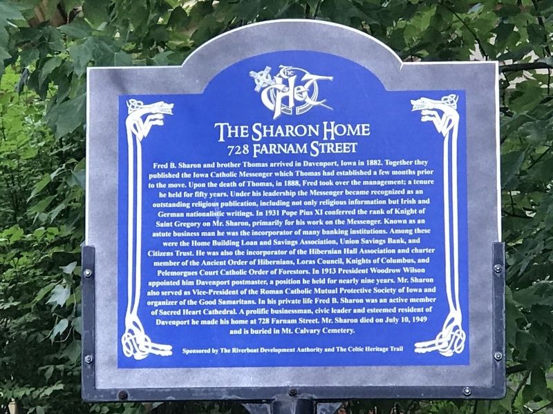 The Sharon Home Marker image. Click for full size.