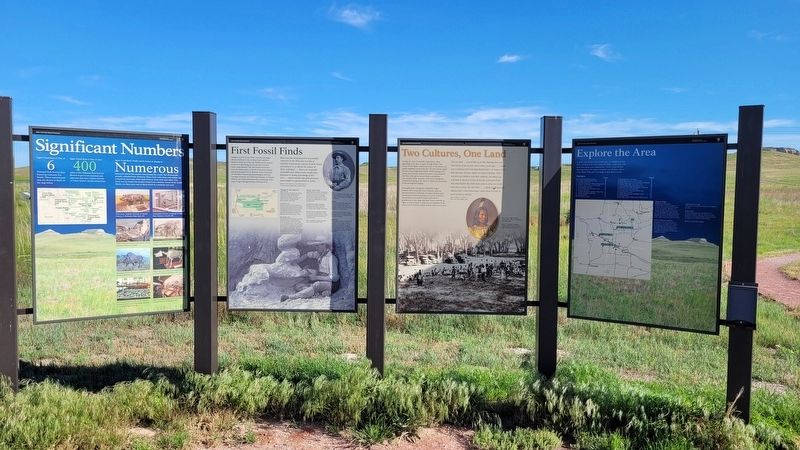 The Two Cultures, One Land Marker is the second marker from the right image. Click for full size.