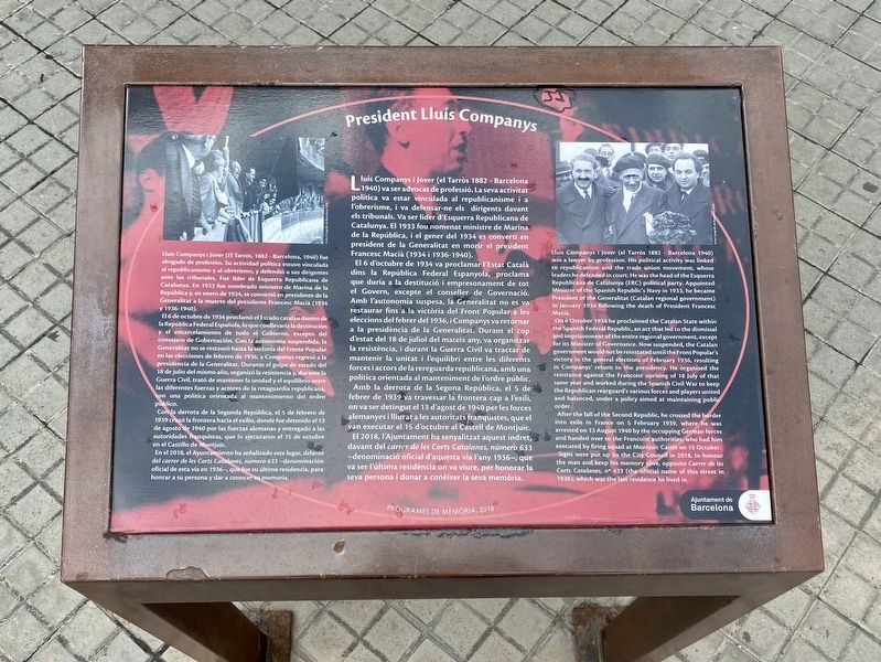 Llu�s Companys Marker image. Click for full size.