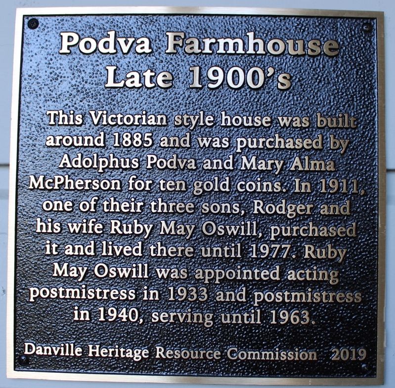 Podva Farmhouse Marker. Click for full size. Podva Farmhouse Marker image. Click for full size.