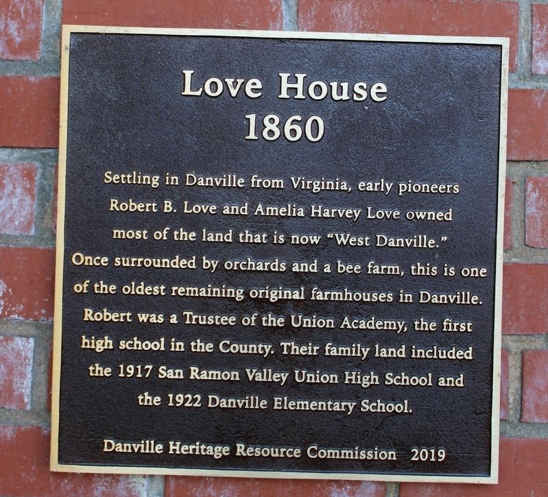 Love House Marker. Click for full size. Love House Marker image. Click for full size.