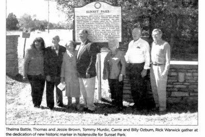 Sunset Park Marker Dedication, October 1, 2006 image. Click for more information.