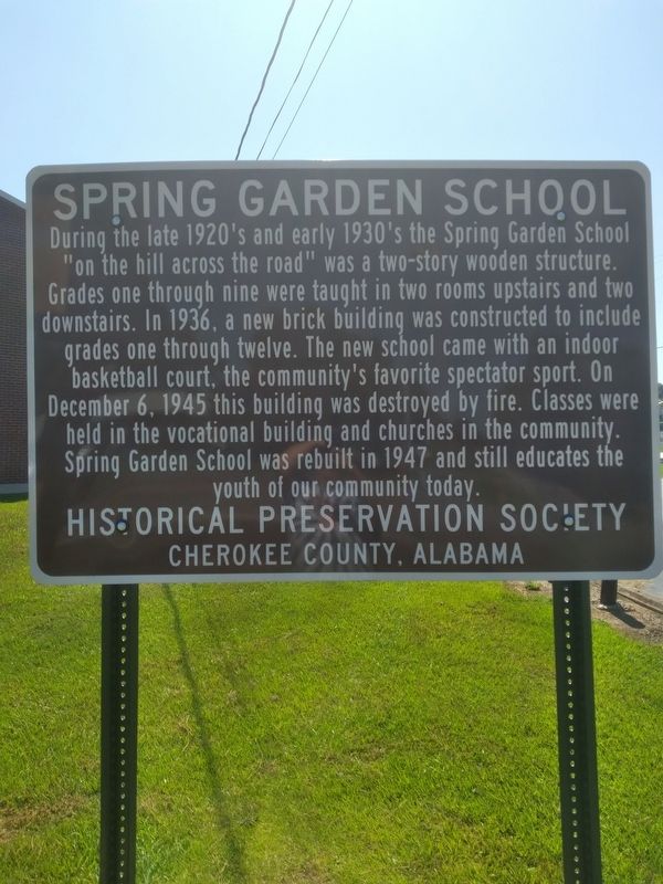 Spring Garden School Marker image. Click for full size.