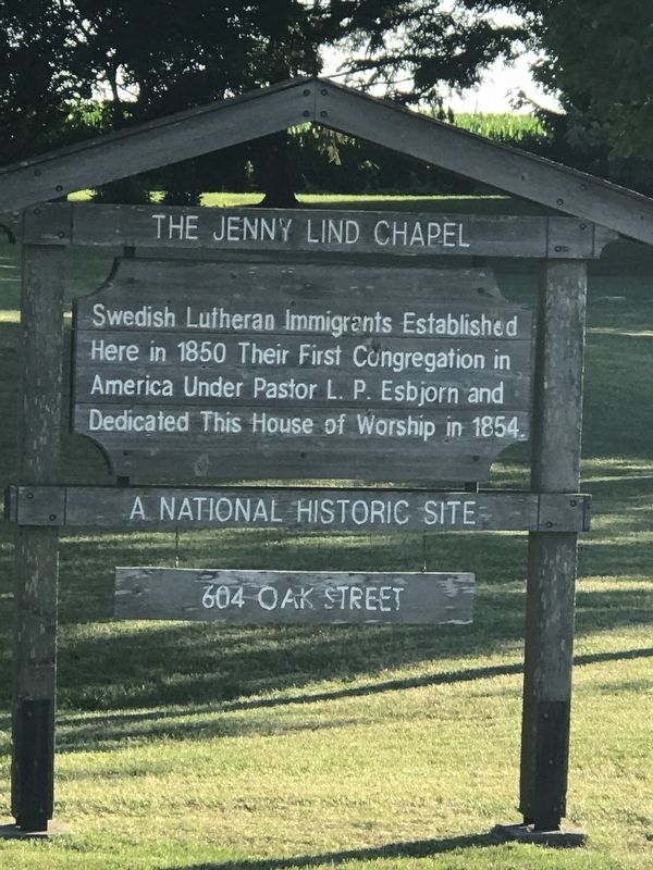 The Jenny Lind Chapel Marker image. Click for full size.