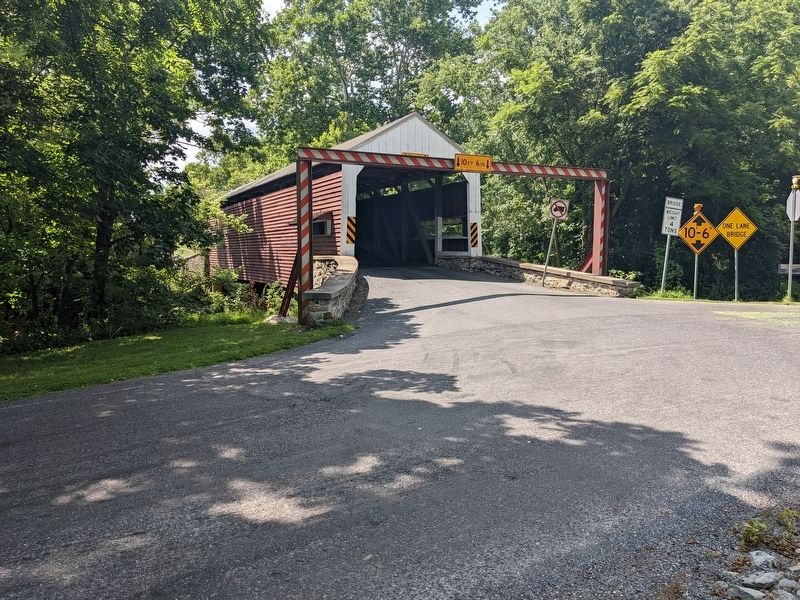 Shenk's Mill Bridge (1855) Marker image. Click for full size.