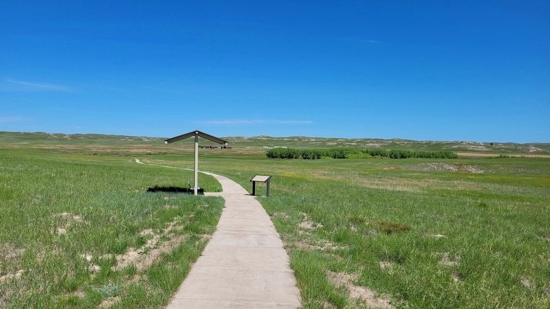 The view of the Exploring the Niobrara Marker along the pathway image. Click for full size.