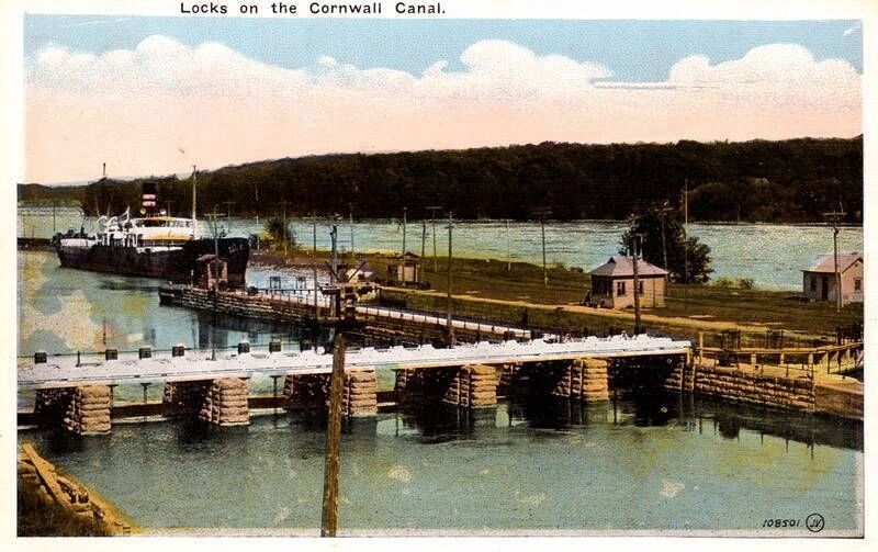 <i>Locks on the Cornwall Canal</i> image. Click for full size.