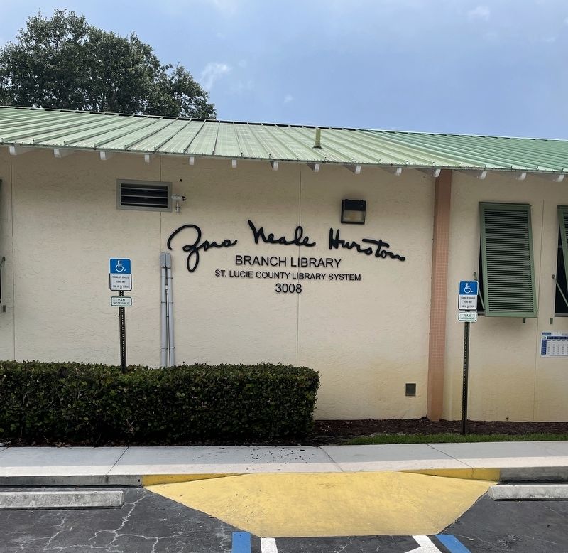 Zora Neale Hurston Branch Library. Click for full size. Zora Neale Hurston Branch Library image. Click for full size.