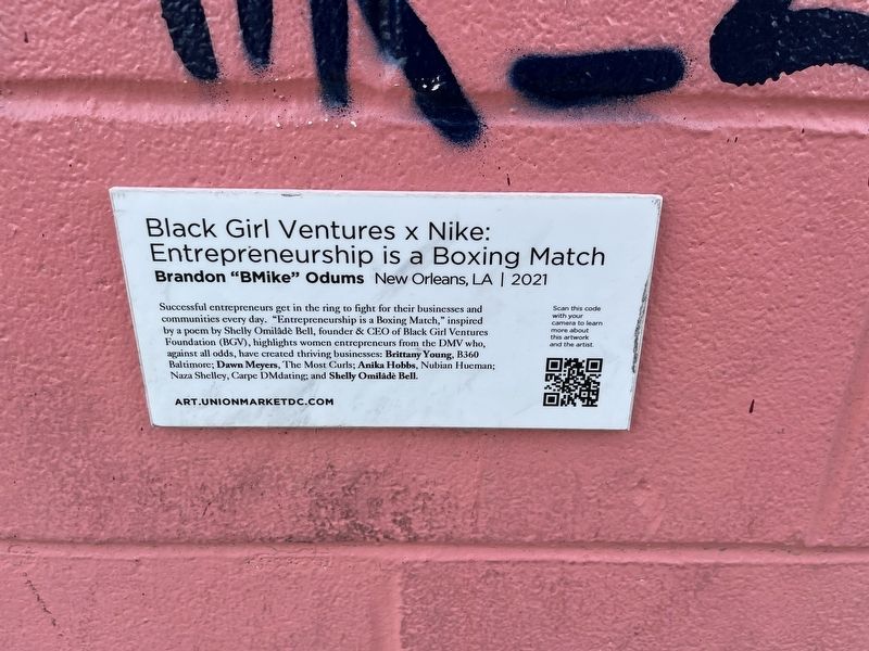 Black Girl Ventures x Nike: Entrepreneurship is a Boxing Match Marker image. Click for full size.