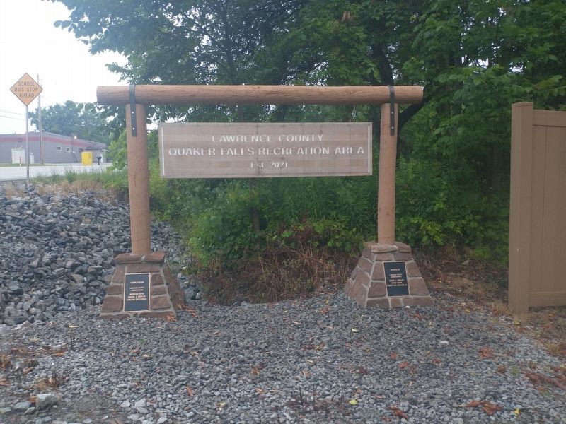 Quaker Falls Marker image. Click for full size.