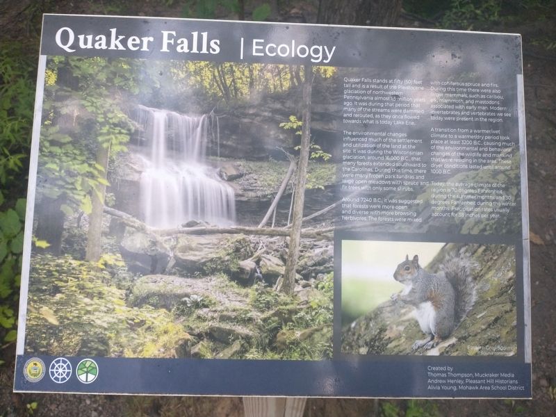 Quaker Falls - Ecology Marker. Click for full size. Quaker Falls - Ecology Marker image. Click for full size.