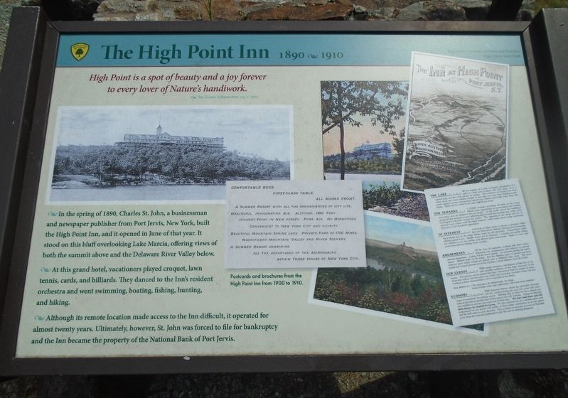The High Point Inn 1890 ~ 1910 Historical Marker