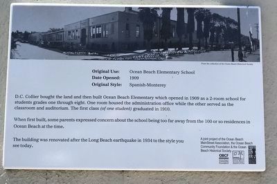Ocean Beach Elementary School Marker image. Click for full size.