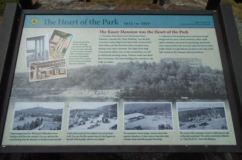 The Heart of the Park 1923 ~ 1950 Marker image. Click for full size.
