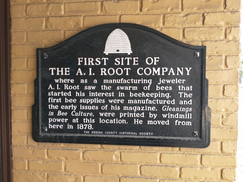 First Site of the A. I. Root Company Marker image. Click for full size.