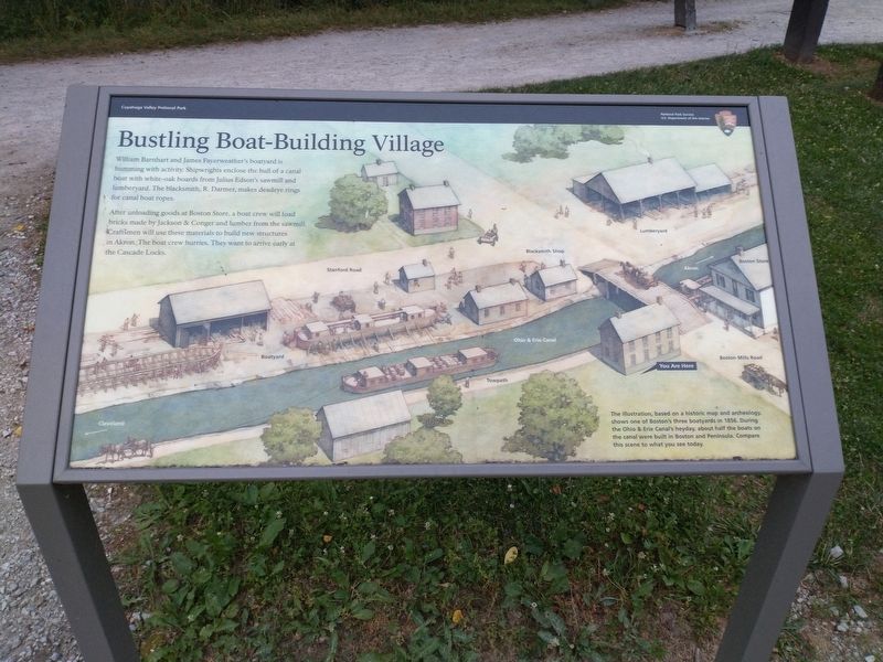 Bustling Boat-Building Village Marker image. Click for full size.