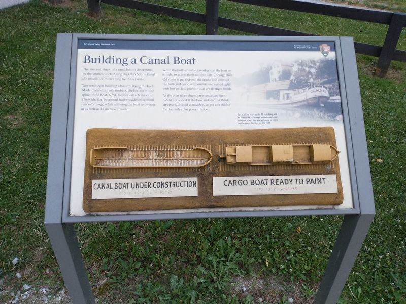Building a Canal Boat Marker image. Click for full size.