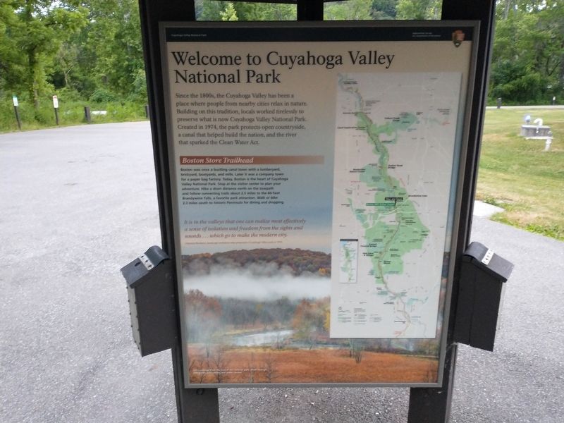 Welcome to the Cuyahoga Valley National Park Marker image. Click for full size.