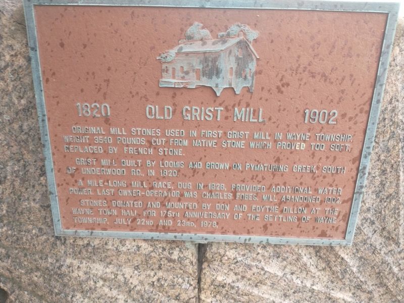 Old Grist Mill Marker image. Click for full size.