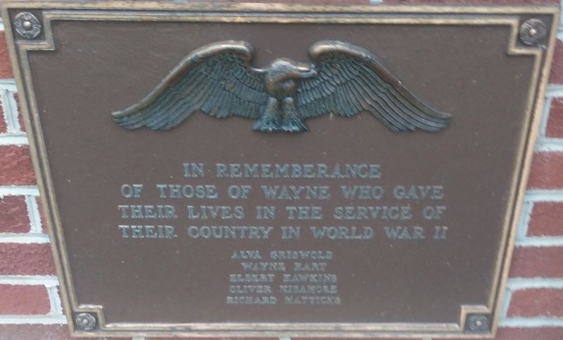 Wayne Township Veterans Memorial image. Click for full size.