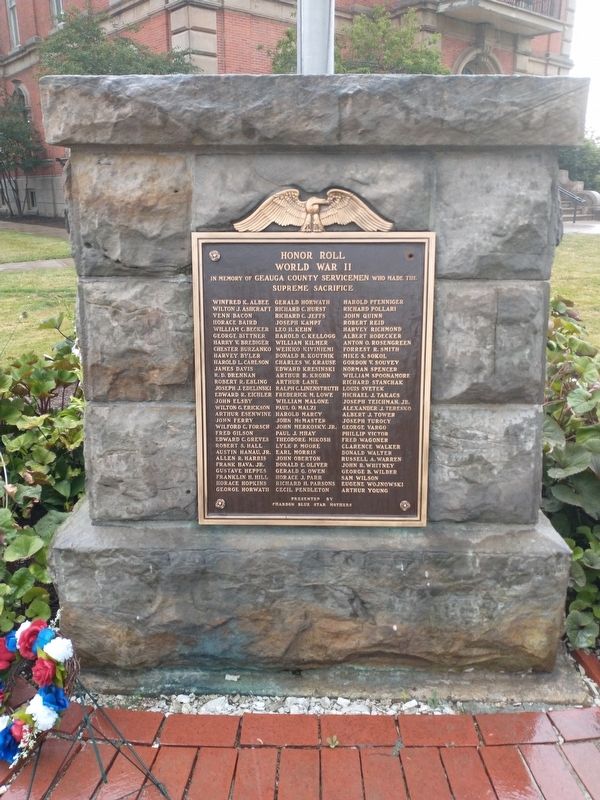 Geauga County World War II Honor Roll Marker image. Click for full size.