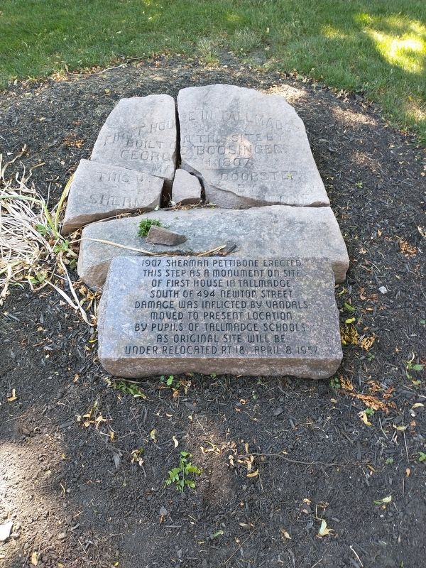 Site Of First House In Tallmadge Marker. Click for full size. Site Of First House In Tallmadge Marker image. Click for full size.