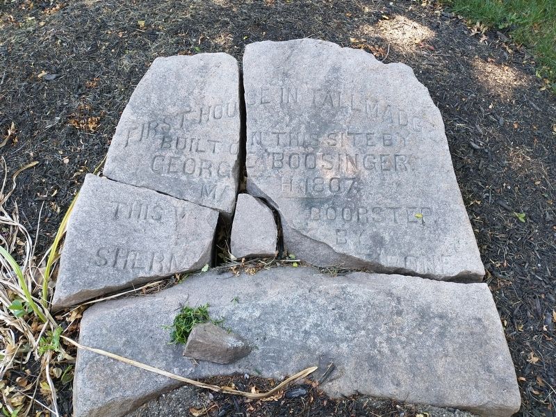 Site Of First House In Tallmadge Marker. Click for full size. Site Of First House In Tallmadge Marker image. Click for full size.
