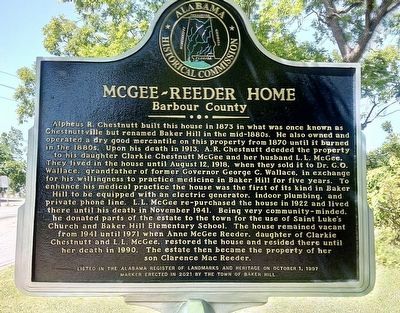 McGee~Reeder Home Marker image. Click for full size.