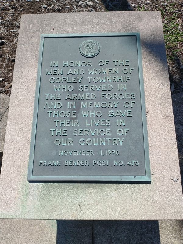 Copley Township Veterans Memorial. Click for full size. Copley Township Veterans Memorial image. Click for full size.
