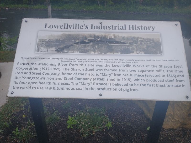 Lowellville's Industrial History Marker image. Click for full size.