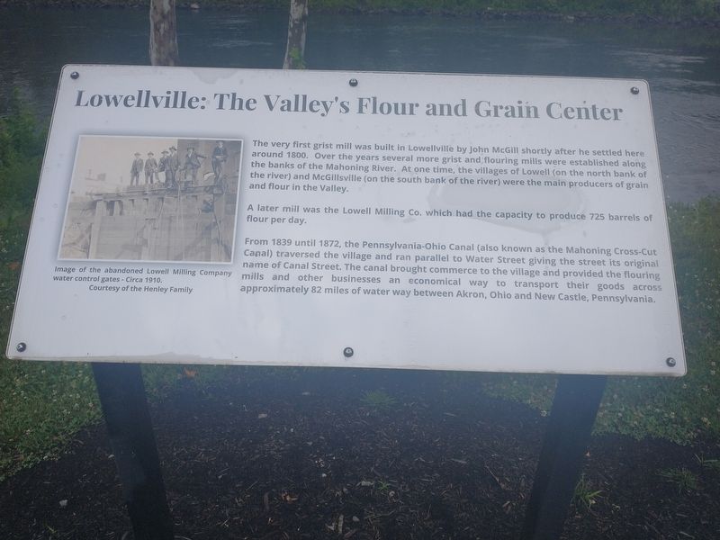 Lowellville: The Valley's Flour and Grain Center Marker image. Click for full size.