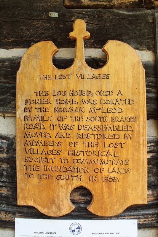 MacLeod Log House Marker. Click for full size. MacLeod Log House Marker image. Click for full size.