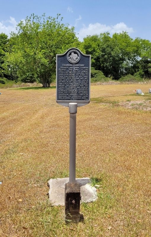 Cesinger Cemetery Marker. Click for full size. Cesinger Cemetery Marker image. Click for full size.