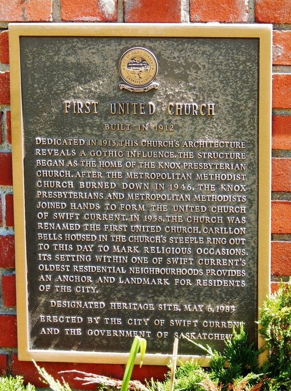 First United Church Marker image. Click for full size.