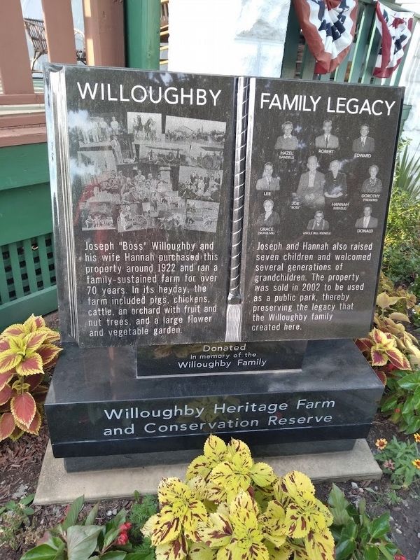 Willoughby Family Legacy Marker image. Click for full size.