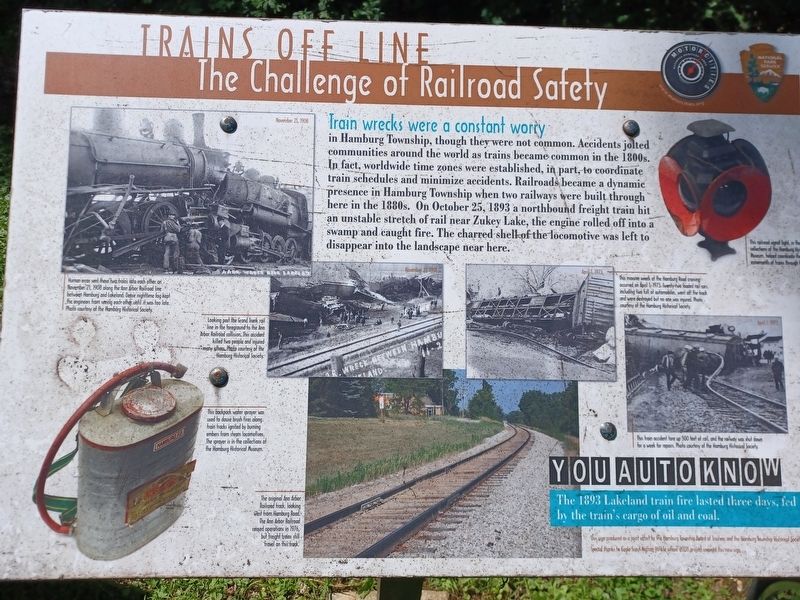 Trains Off Line: The Challenge of Railroad Safety Marker image. Click for full size.