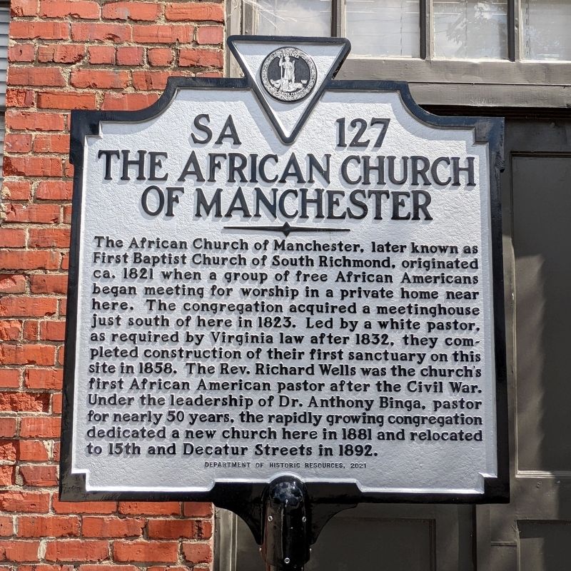 The African Church of Manchester Marker image. Click for full size.