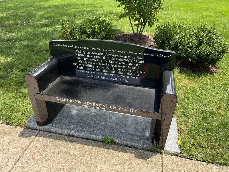 Washington Adventist University Veterans Memorial image. Click for full size.